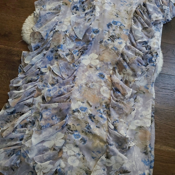 Mikael Aghal x Revolve Fairycore Ruffled One Shoulder Floral Maxi Dress - Picture 7 of 11